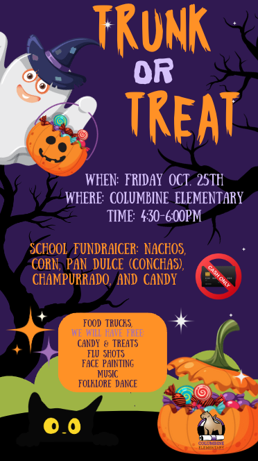 Trunk or Treat Flyer in English